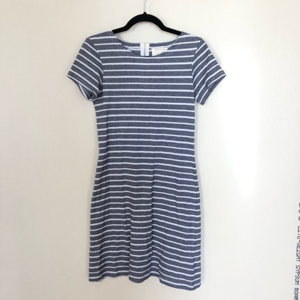 Sail to Sable Navy White Stripe Dress S